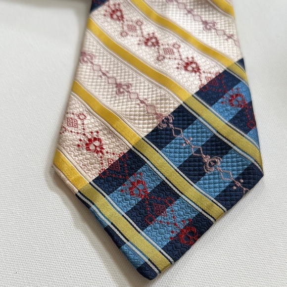Conte Juliano Cravatte Striped Multicolor Tie - Picture 2 of 7
